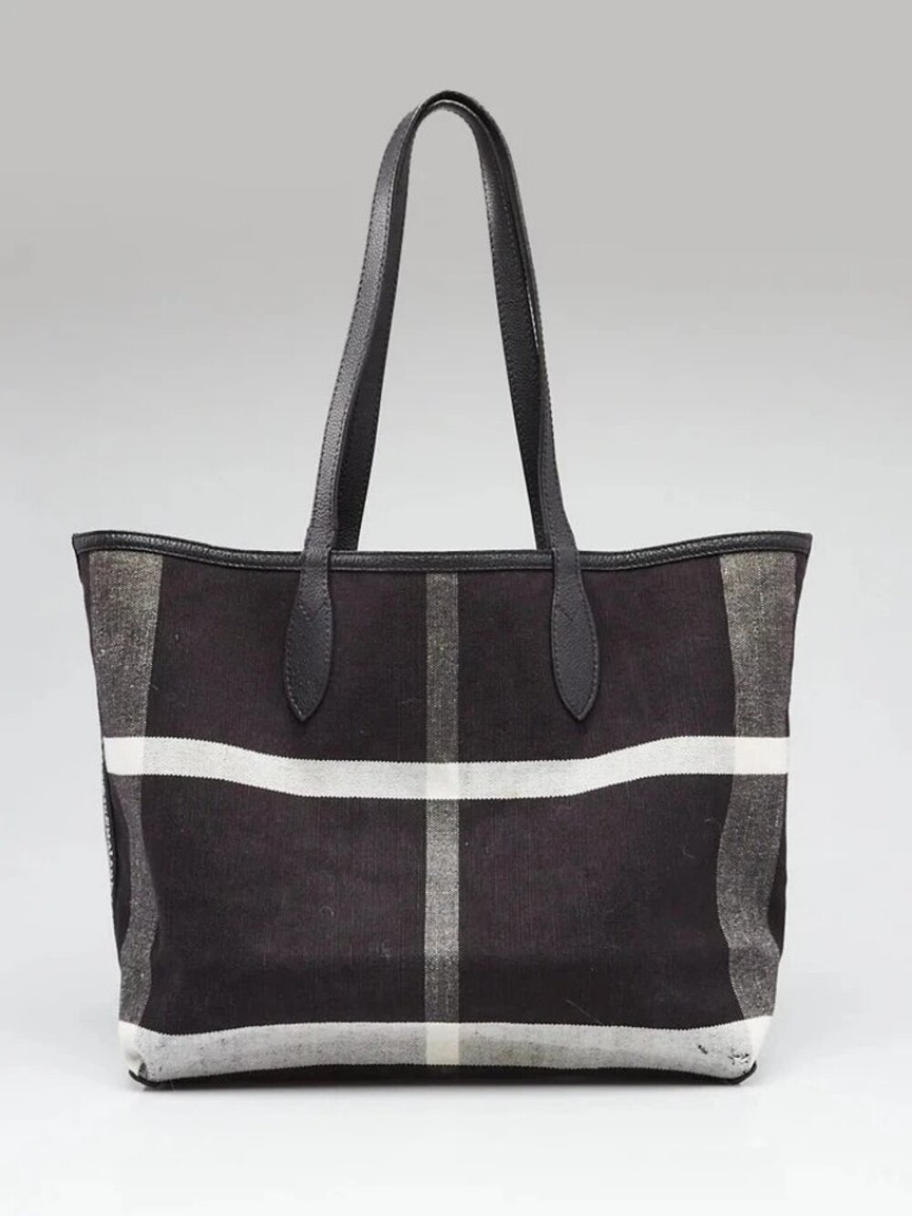 Burberry Black Classic Check Canvas Doodle Reversible Tote Bag - Picture 3 of 10